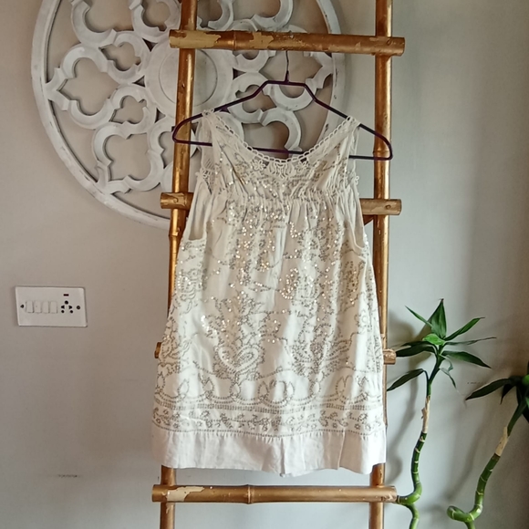 Macrame Sequin Boho Top - Picture 8 of 15